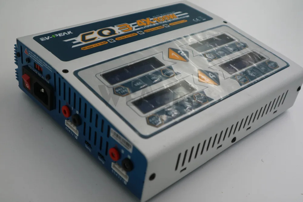 

EV-Peak AC 110/220V Input 1-6S 4x 100W Balance Charger CQ3 for Lipo Battery for RC Airplane Multicopter