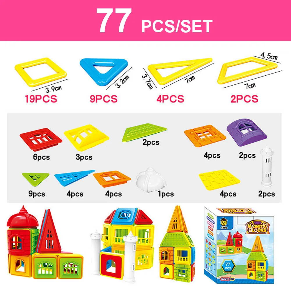 77-402 шт. магнитные блоки, Магнитный конструктор, строительные игрушки, набор мини-магнитов, развивающие игрушки для детей, подарки - Цвет: Армейский зеленый