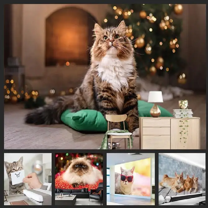 

Custom Photo Cartoon Cute Cat Murals Wallpaper Walls Roll Modern Simple Living Room Bedroom Wall Papers Home Decor Painting