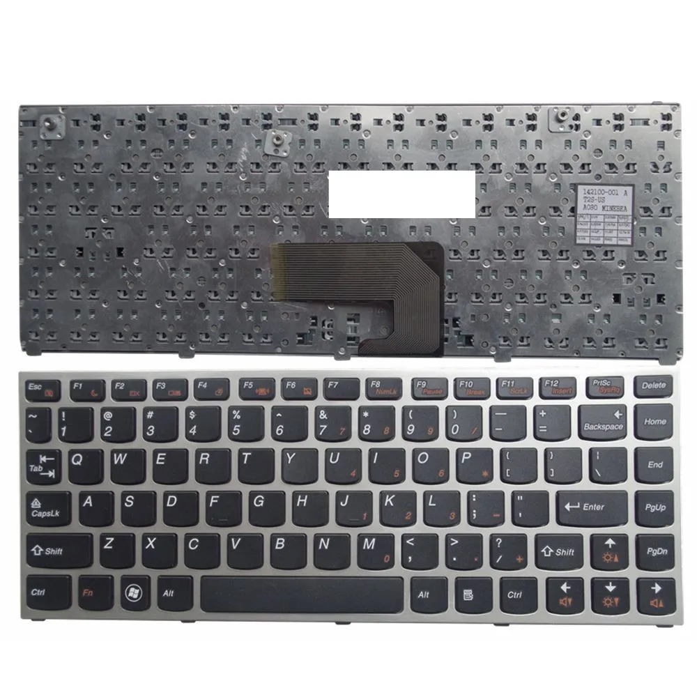  US Silver New Replace laptop keyboard For Lenovo For ideapad u460 u460a