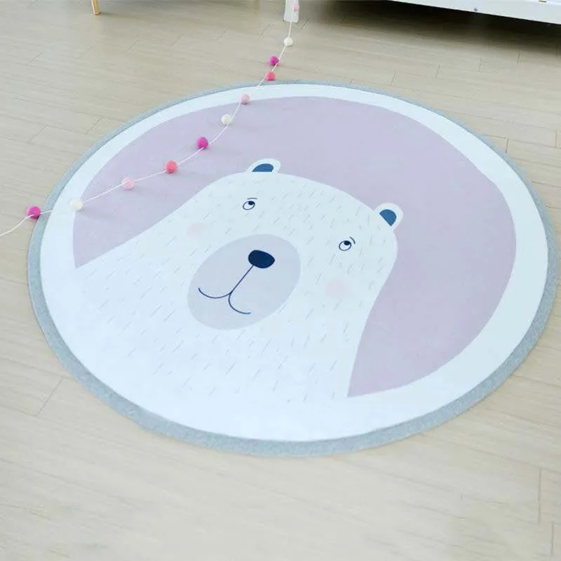 101cm круглый ковер обожаемый животное Детский игровой коврик слип Детский коврик для ползания Для спальни гостиной