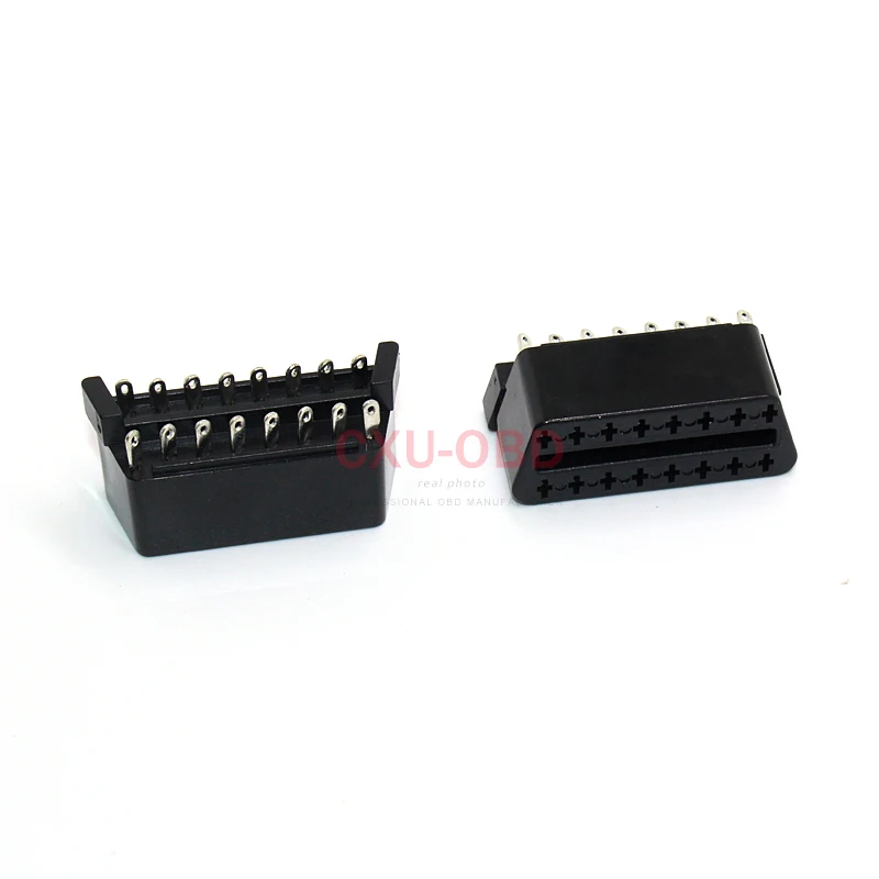 J1962F OBD2 16 контактный разъем OBD II 16pin Разъем diy Бесплатная доставка |
