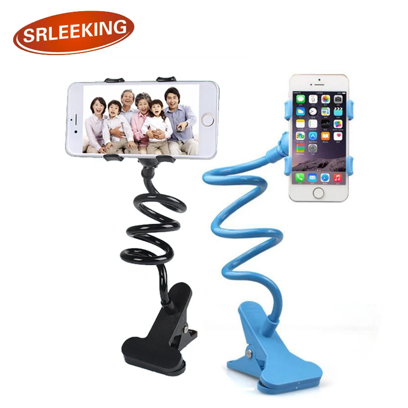 SRLEEKING Lazy Bedside Cell Phone Holder With Double Clips For 6.3 inch