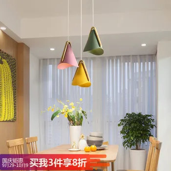 

Slope lamps Pendant Lights Wood And Aluminum Restaurant Bar Coffee Dining Room LED Hanging Light Fixture