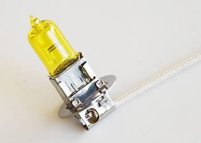 SINOVCLE 2 PCS(1 Pair) 12V 55W Yellow H3 Halogen Lamp 3000K HeadLight Xenon Glass Replacement Car Light Auto Bulb FREE SHIPPING car led lights