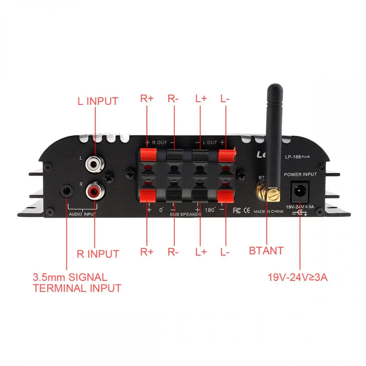 Автомобильный Hi Fi стерео усилитель звука с USB Bluetooth поддержкой EDR 2 1 канала