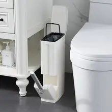 Многофункциональная щетка для унитаза комплексные с откидной крышкой с функцией ручка-лайнер мусорный бак Ванная комната Принадлежности ящик для хранения