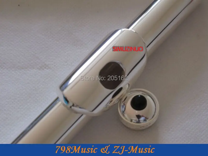 Флейта-ключи с серебристым напылением-открытое отверстие-сплит-E-офсетная-G-B Foot-NO.5