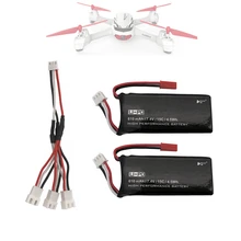 Para hubsan h502s h502e rc quadcopter peças de reposição 2 pçs 7.4v 15c 610mah bateria & cabo carregamento conjunto