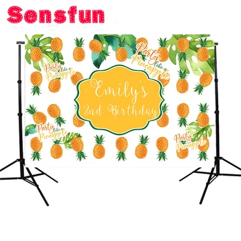 

Sesfun Pineapple Newborn Custom Photography Studio Backgrounds Children Birthday Party Photo Backdrops 7x5ft