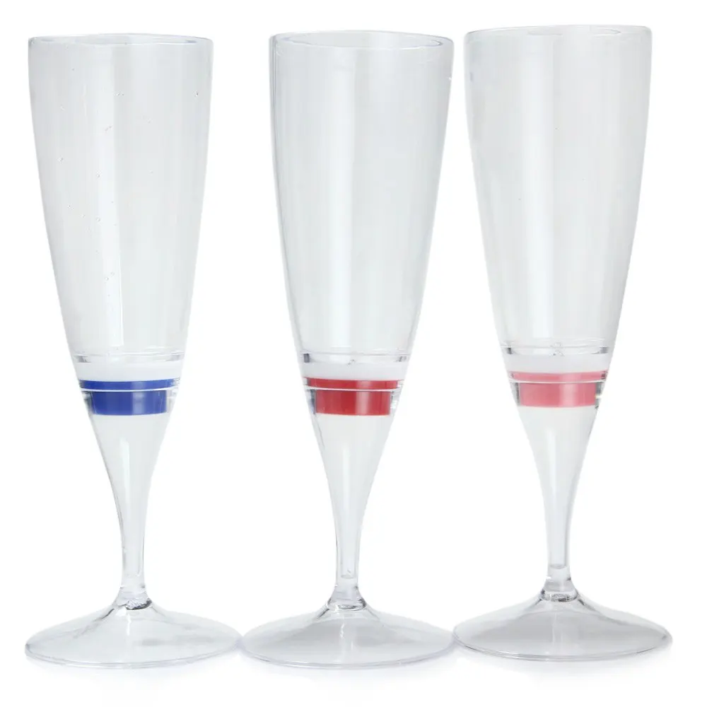 4 Stück Edelstahl Weingläser Rot Weiß Wein Becher Champagner Bar