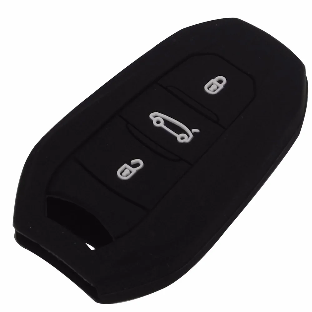 3Buttons Silicone Key Case Cover jingyuqin For Peugeot 508 301 2008 3008 4008 407 408 Citroen C5 C6 C4L CACTUS C3XR DS Smart Key key case key case cover remote control case cover