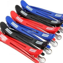 12 шт. парикмахерские Алюминиевые Пластиковые Зажимы Парикмахерская секция зажим для волос Инструменты для укладки аксессуары