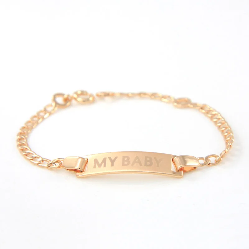 BR37_01a size baby bracelet gold kids jewelry bebe pulsera ninas bracciali armband toddler bangle