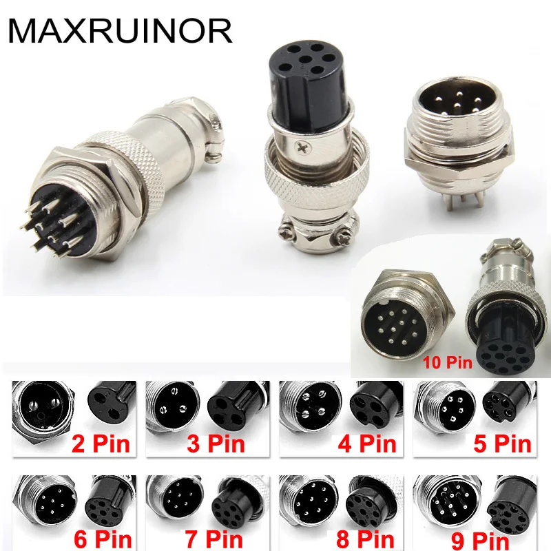 Panel Mount 8 Pin Circular Connector Set