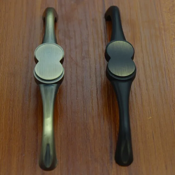 128 ملليمتر الأسود العتيقة براس مطبخ خزانة تسريحة مقابض 5 \