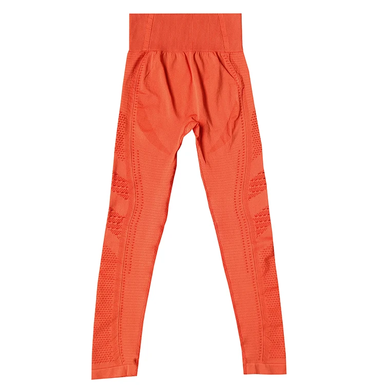 Женские Бесшовные легинсы с контролем живота, штаны для йоги, женские обтягивающие леггинсы для фитнеса, пуш-ап, тянущиеся спортивные брюки, бюстгальтер, штаны для бега - Цвет: orange