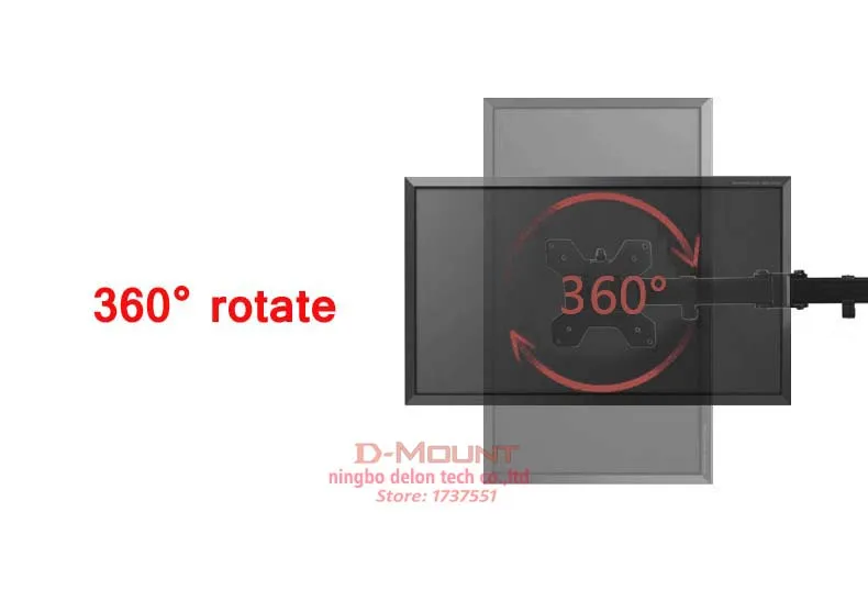 DL-MS02 настольная подставка полный движения 360 градусов сталь двойной держатель монитора 1"-27" зажим базовый монитор крепление на руку загрузка 9,9 кг