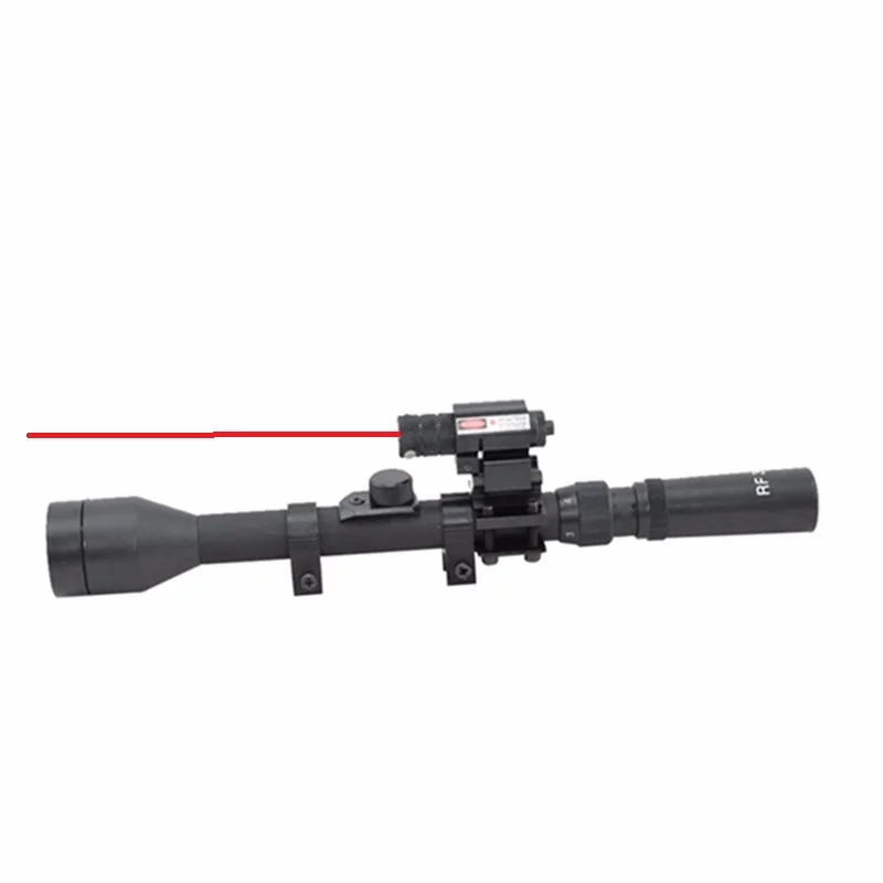 

2pcs 3-7X28 Cambo Shooting Air Rifle + Red Dot Laser sight with 20mm Rail Mounts Telescopic Optics