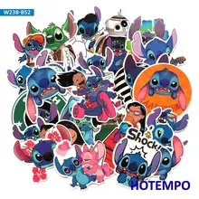 50pcs Cute Lilo Stitch Stationery Anime Scrapbooking Stickers for Children Mobile Phone Laptop Guitar Skateboard Bike Stickers