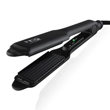 Htg профессиональные щипцы Керамика гофрированные бигуди щипцы для завивки выпрямления волос широкие пластины волна волос