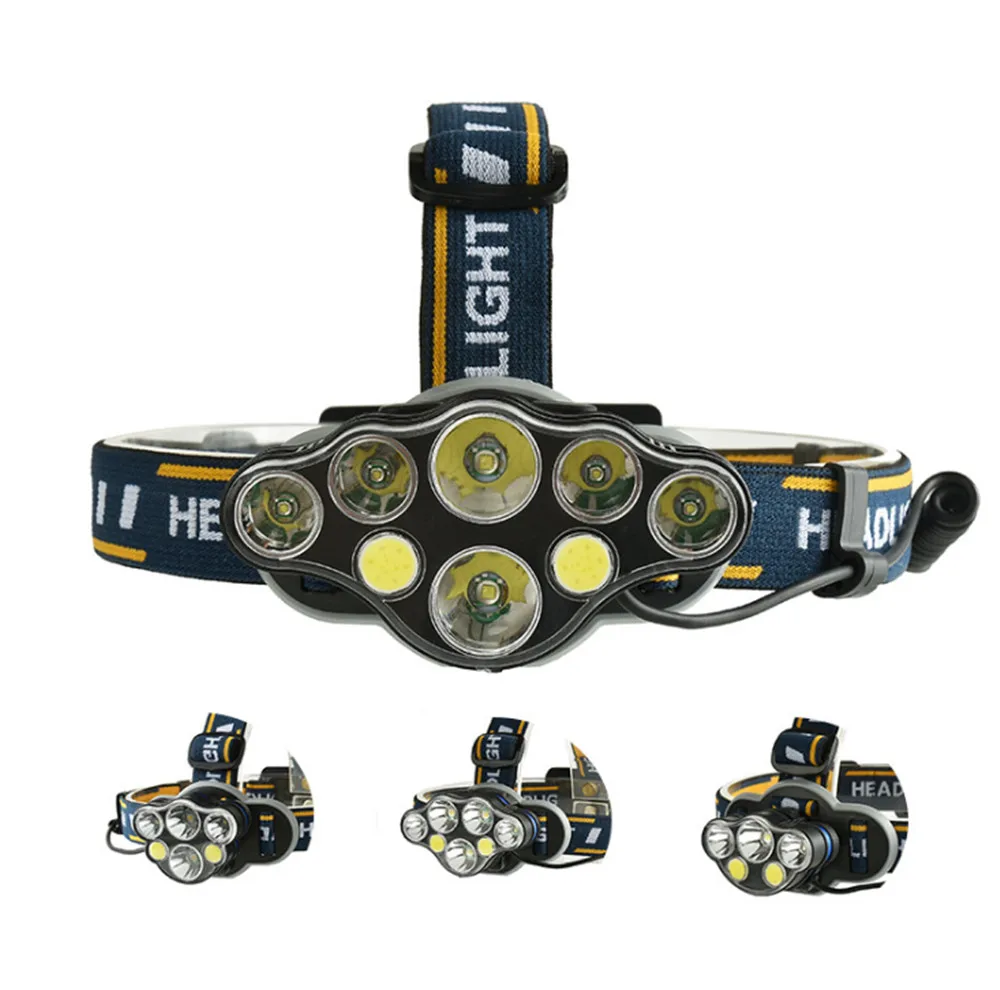 cheap Headlamp USB Rechargeable Headlight Headlamp COB LED Head Lamp Flashlight Torch Head Light Lantern 18650 Battery