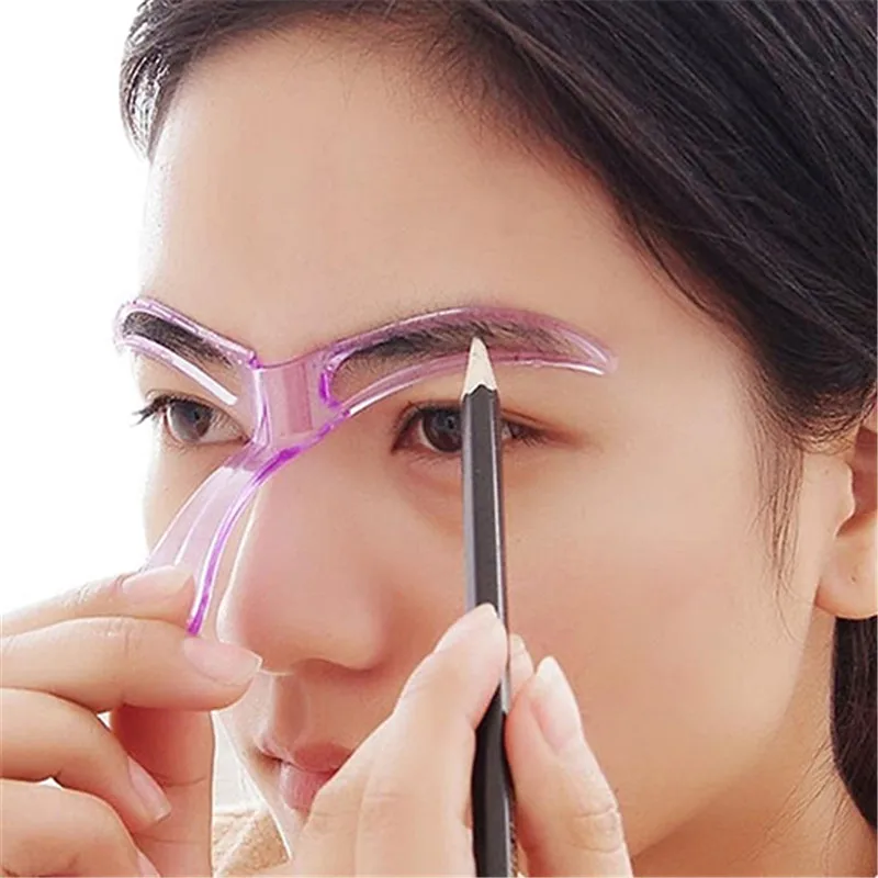 womens reusable eyebrow stencils shaping grooming eye brow make up