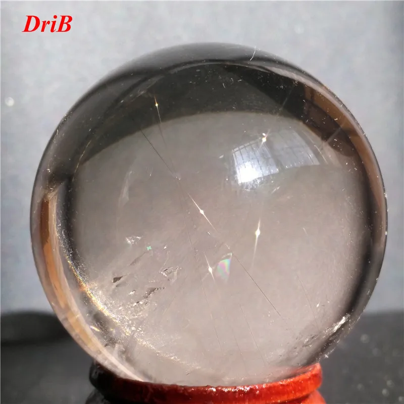 

(41mm) 100% Narural Gold Rutilated Quartz Crystal Sphere Ball Healing