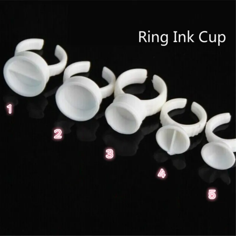 

100pcs Permanent Makeup Disposable Finger Easy Ring Ink Holders/Cups tattoo accesories