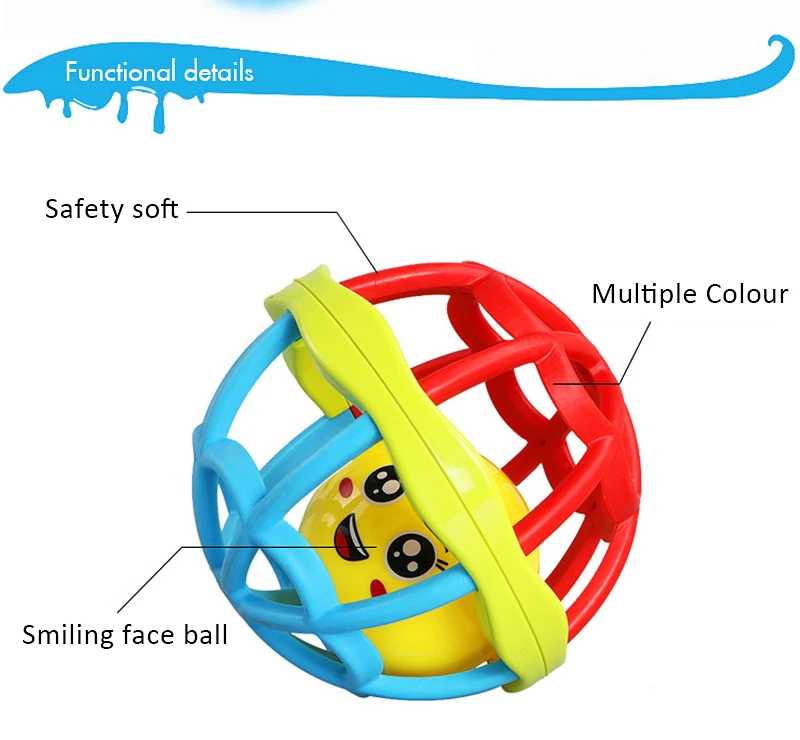 Забавная детская игрушка для новорожденных мяч для детей игрушка Погремушки Развивающие детские игрушки для ванной ручной GraspingBall погремушка игрушка для 0-12 месяцев