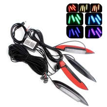 Шины атмосферные лампы колеса автомобиля бровей огни Универсальный светодиодный украшение шин внешний уличный светильник 4 в 1 автомобиль-Стайлинг