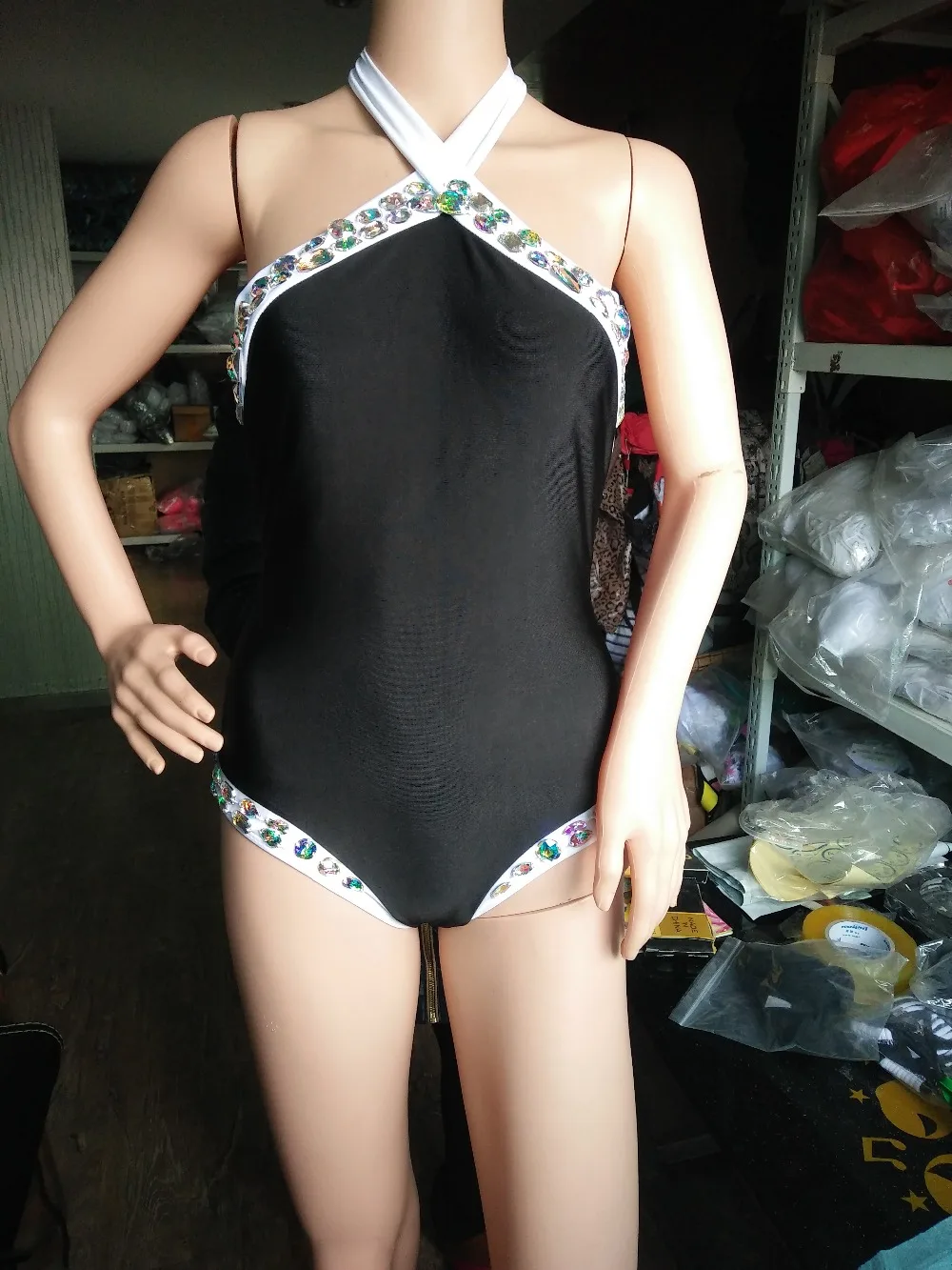 

2017 VENUS VACATION Latest sexy crystal rhinestone beachwear one piece swimsuit