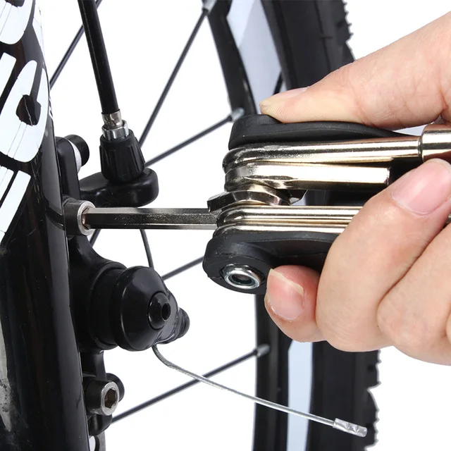Riparazione bici Tool Kit 16 in 1 bicicletta multifunzionale Multi Tool Combinazione Folding Bike Repair sostituzione dei pneumatici Wrench Set 1pc 