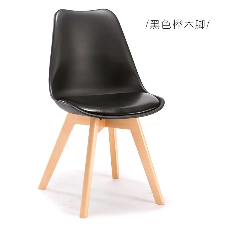 Скандинавский домашний стул для столовой современный минималистский Рабочий стол из массива дерева стул для отдыха ткань для обсуждения стульев - Цвет: Style 9