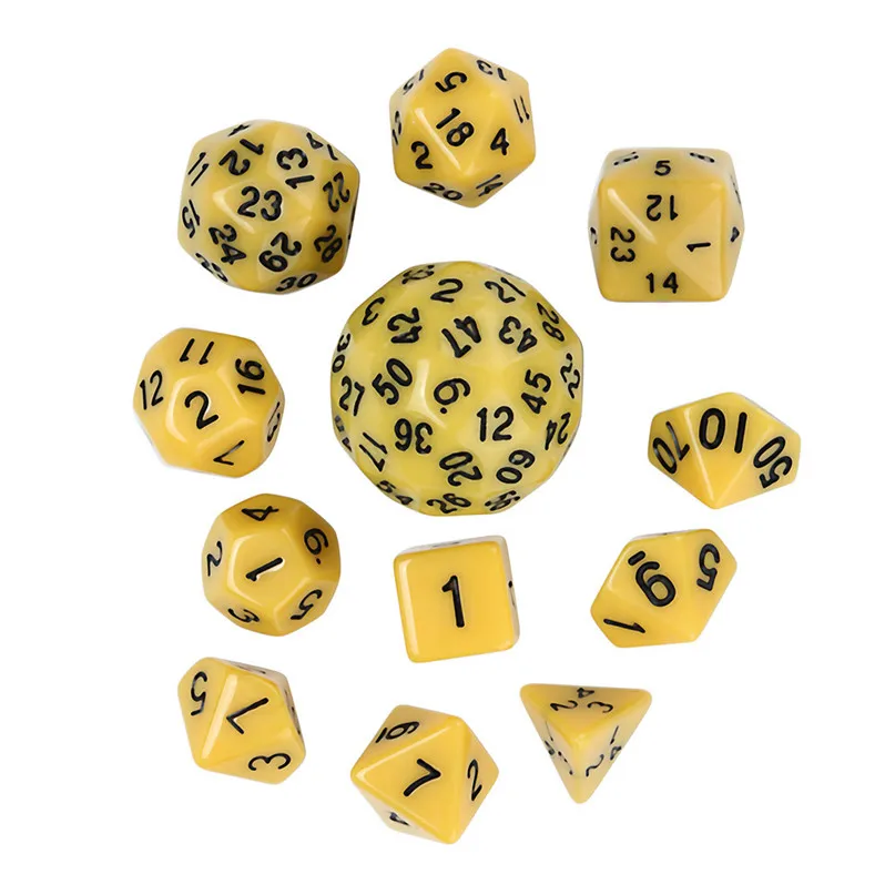 12Pcs Multifaceted Dice For Game Dungeons & Dragons Polyhedral D60 Multi Sided Acrylic Digital Dice Entertainment Equipment #2N (7)