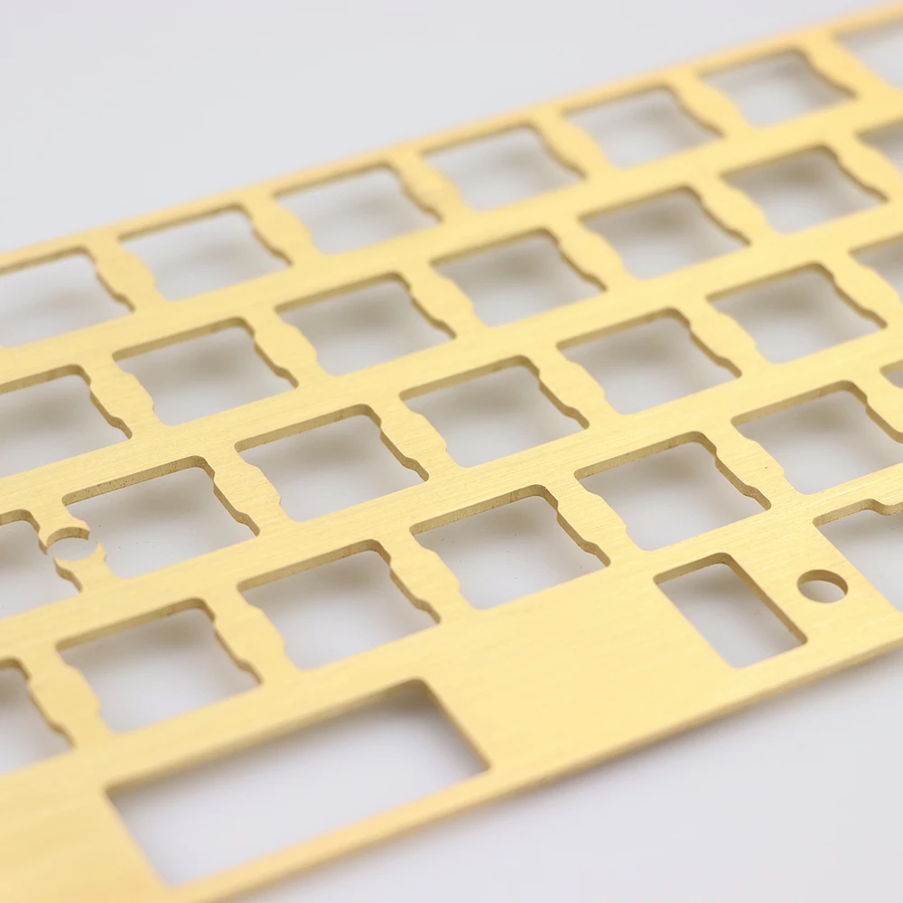 Mechanical keyboard cnc 60 brass drawing concurrence positioning plate support ISO ANSI for GH60 pcb 60%keyboard DIY