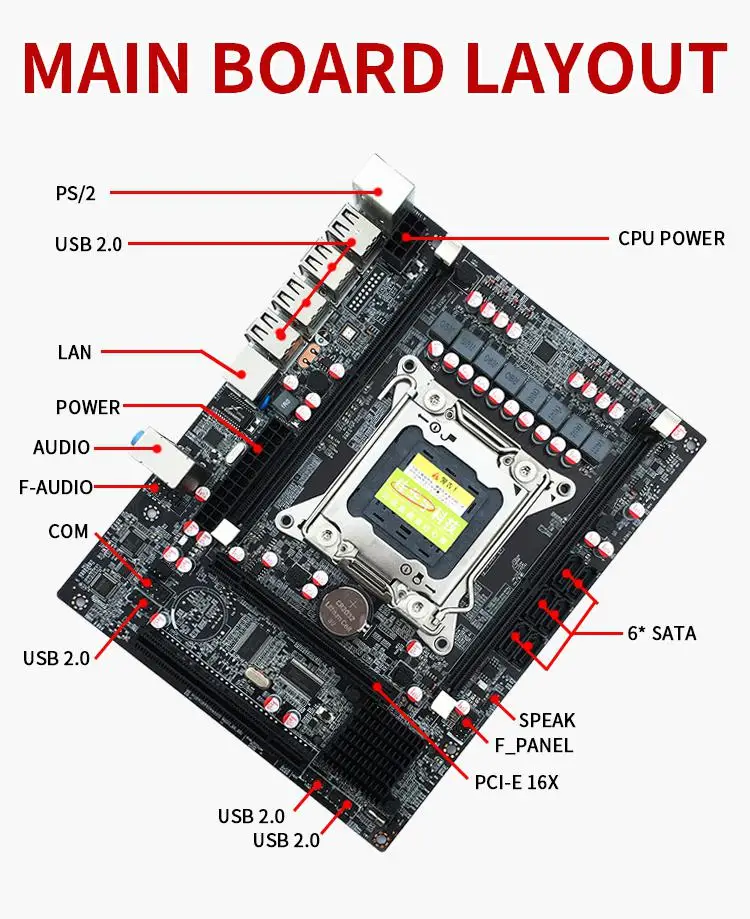 

EastVita X79 LGA2011 Pin All Solid Capacitors Support E5-2670 2650 Eight-core CPU Computer Motherboards r20