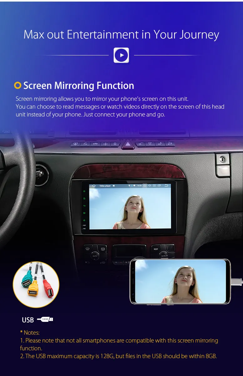 Excellent 8" Android 8.0 OS Car Multimedia Navigation GPS Radio for Mercedes-Benz S-Class W220 1998-2005 with Car Play Function Support 15