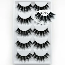 5 пар натуральные норковые фальшивые накладные крыловидные ресницы крест ресницы ручной работы накладные ресницы, пучок Банкетный Макияж инструмент Накладные ресницы из норки