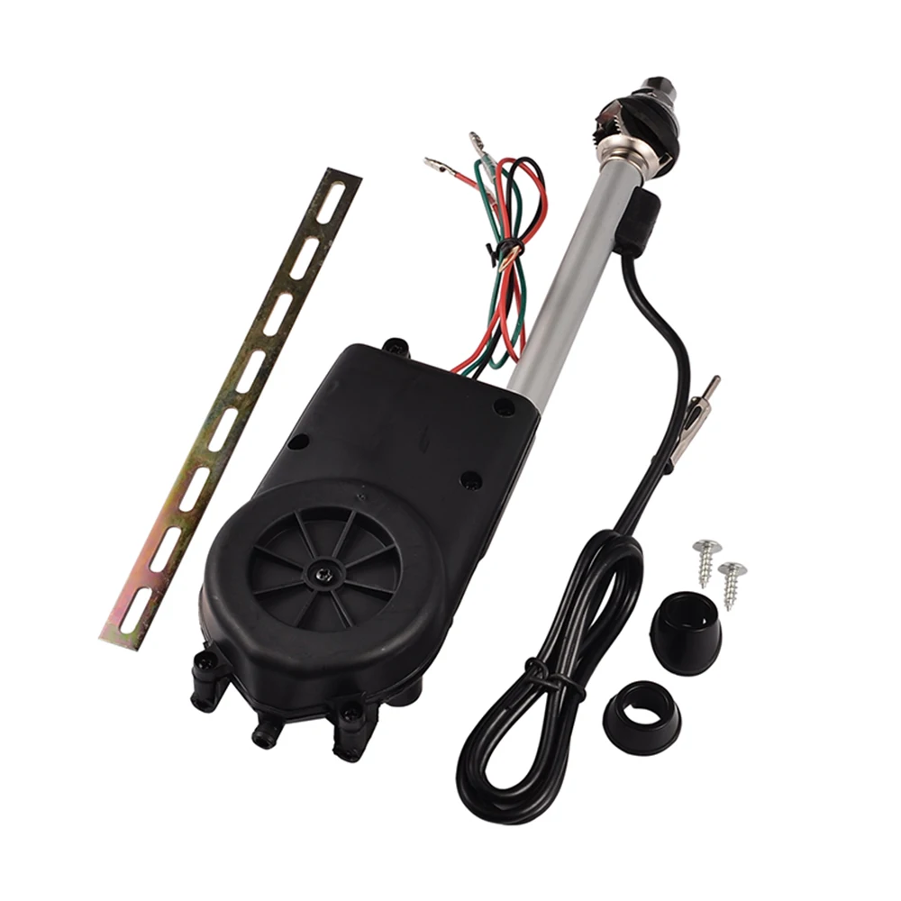 1Pcs New Arrival 12V Black Car Style Universal Electric Power Antenna Replacement Kit Car AM FM Radio Mast Aerial 34x10x6cm