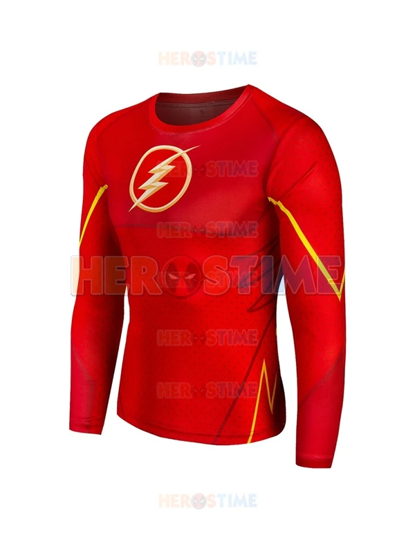 

Red The Flash 3D Pattern Superhero Quick Dry Superhero Costume
