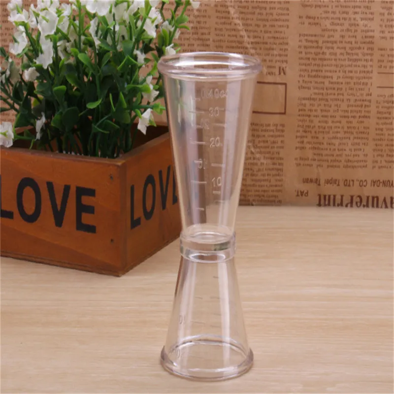 

20-40 ml Double-End Transparent Measure Cups Universal PC Material Measuring Cup Tools Bar Cocktail Tools Milk Beer Ounce Cups