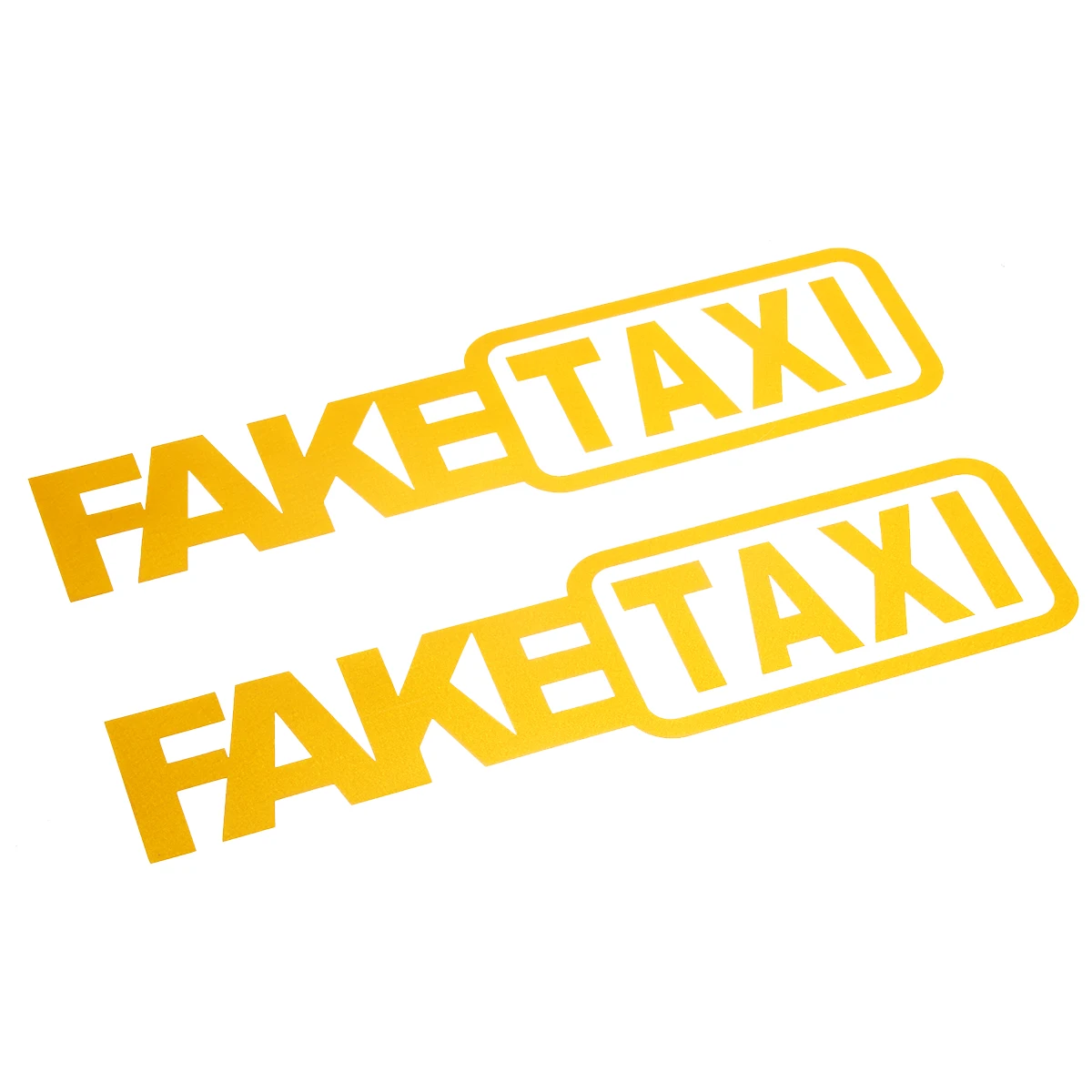 Car Styling 2Pcs FAKE TAXI Car Stickers Reflective Stickers Funny Window Vinyl Decals Self Adhesive Emblem Car Stickers