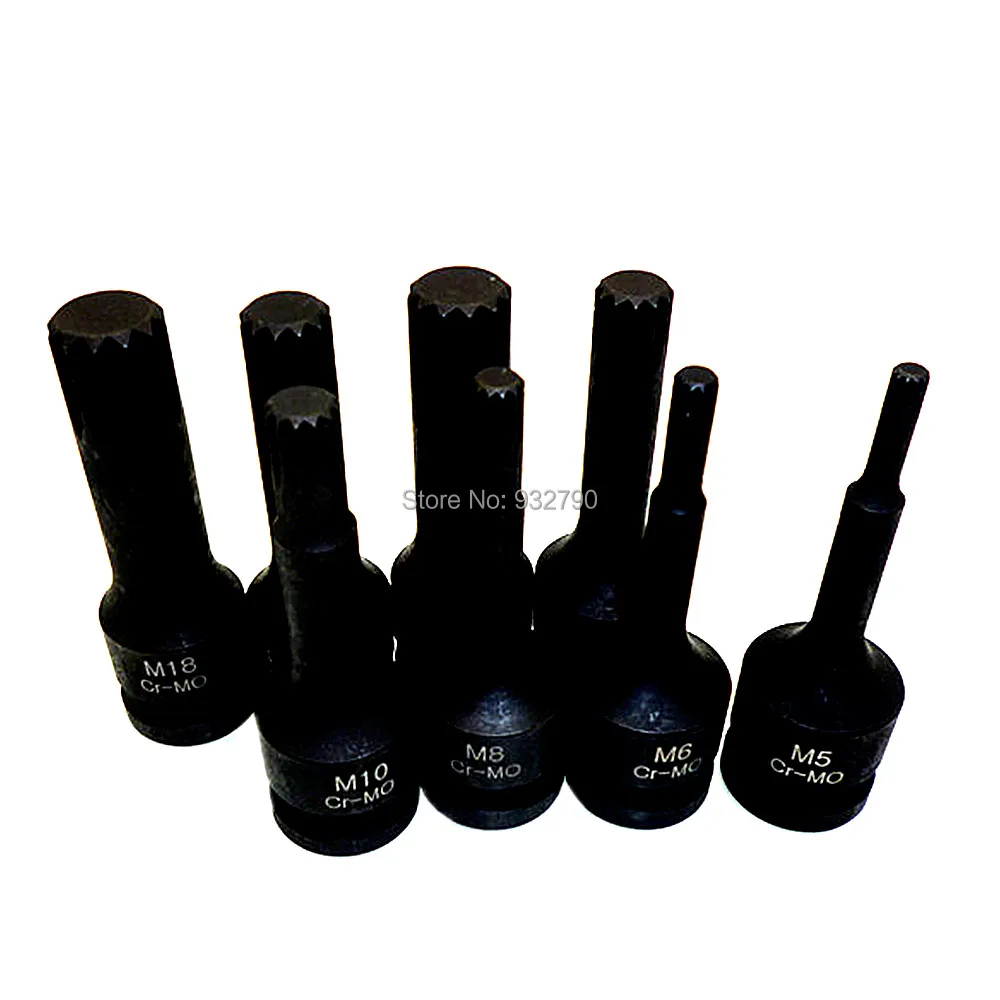 8pcs Impact Spline Socket Adapter Set