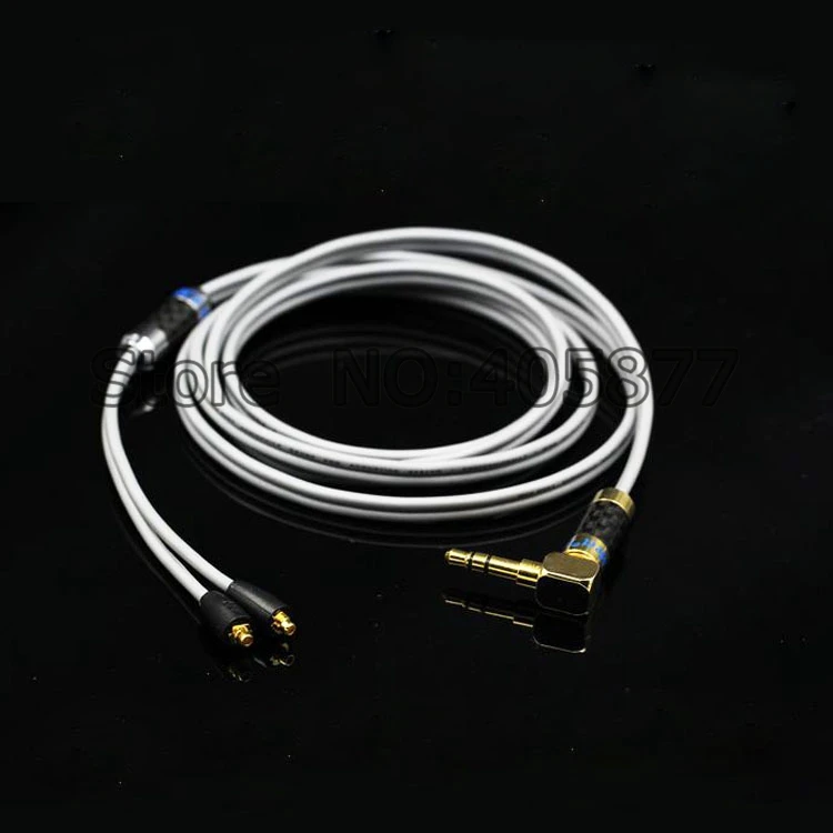 1 2M Hi End Pure Silver Headphone Upgraded Audio Cable For SE215 315 535 846 UE DIY