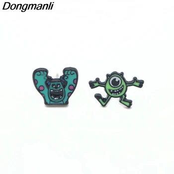 

P3202 Dongmanli Fashion Cute Stud Earrings For Womens Enamel Stainless Steel Pierce Korea Earrings Jewelry Gifts Girls