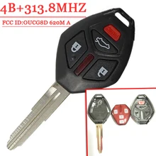 3 + 1 Кнопки Дистанционного Ключа Для 2007-2012 Для Mitsubishi Eclipse Galant FCC: OUCG8D-620M-A
