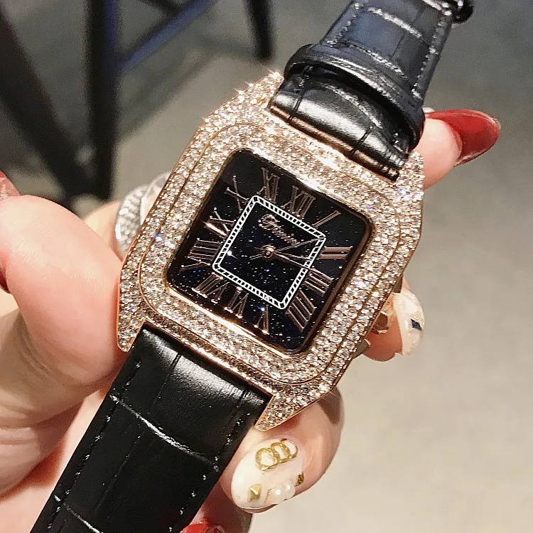 

Top Brand 2019 Luxury Diamond Wrist Hand Crystal Fashion Quartz Watch For Women Stylish Ladies Girls Watches Female Wristwatch