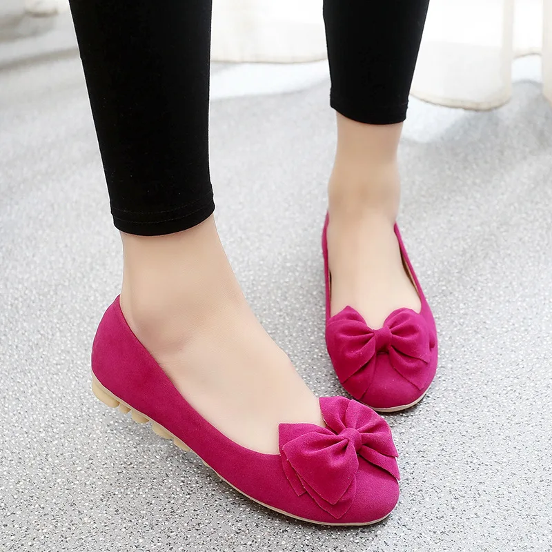 

2019 spring new bow thick with Round head shoes wild low to help women's shoes work shoes.