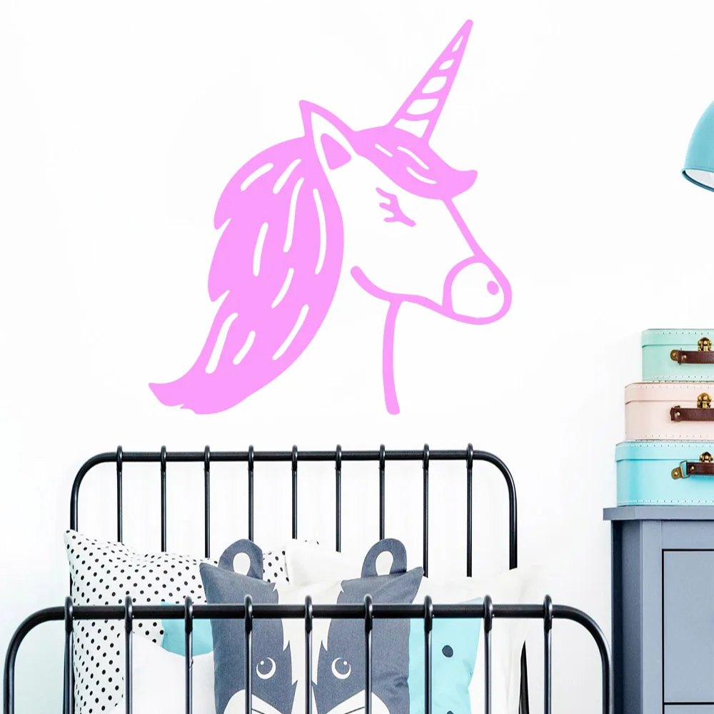

Carved unicorn Environmental Protection Vinyl Stickers Living Room Children Room Sticker Home Decor